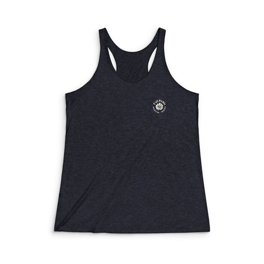 Comfortable Women's Racerback Tank Top with Floral Design - Perfect for Summer Outings and Fitness