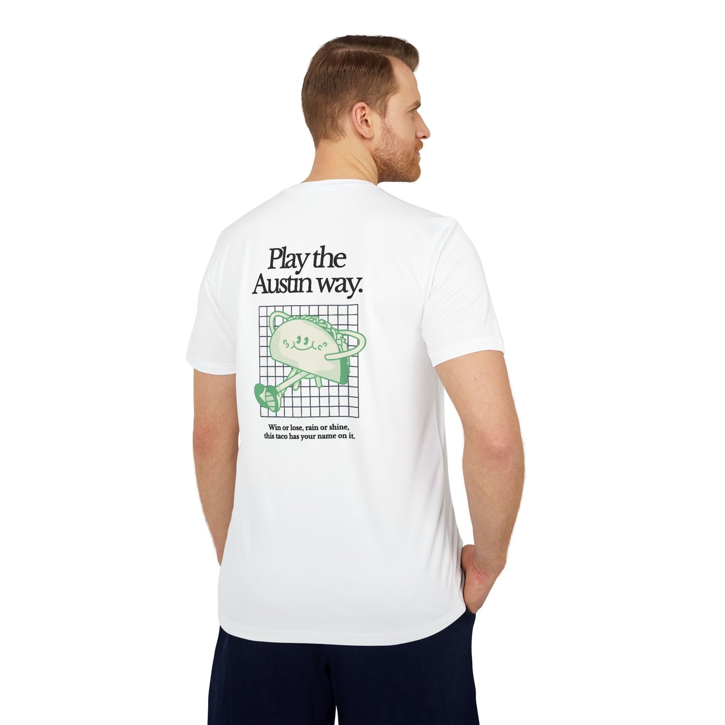 Pickleball Shirt w/SPF 50 Sun Protection - Signature T-shirt "Play the Austin Way"